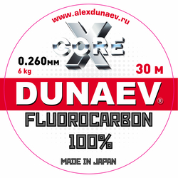 Леска Dunaev Fluorocarbon 0.260мм 30м