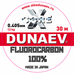 Леска Dunaev Fluorocarbon 0.405мм 30м - копия