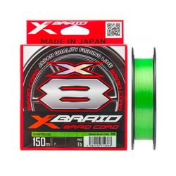 Шнур YGK X-Braid Braid Cord X8 150m Chartreuse #2.0, 0.235мм, 15.8кг