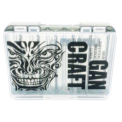 Коробка для снастей Gan Craft Face Logo Reversible Box 140x104x32mm #Clear/Smoke