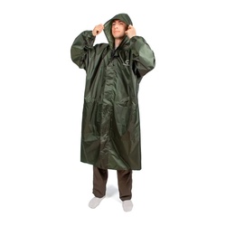 Плащ для охоты и рыбалки СЛЕДОПЫТ, непромокаемый, Taffeta PU 3000, хаки, р. 56-58