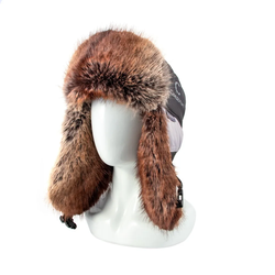 Шапка-ушанка СЛЕДОПЫТ VOYAGER, плащевая ткань, соболь, цв. черный/белый, р-р XL