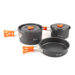 Набор кемпинговой посуды СЛЕДОПЫТ - Travel, на 3-4 персоны, анодир. алюм., в чехле